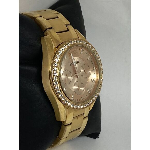 Fossil Riley ES2811 Women's Rose Gold Stainless Steel Analog Dial Watch JK668 - Picture 5 of 12